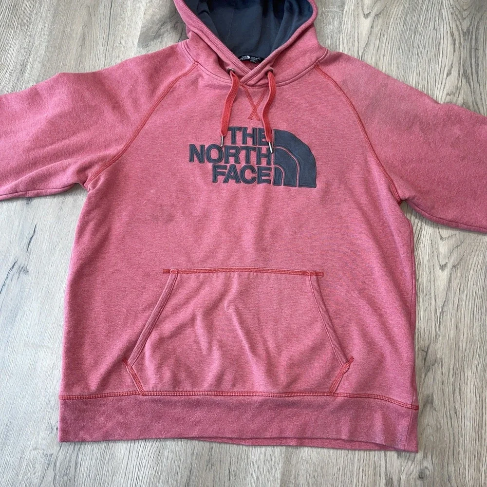 The North Face brick Red half dome Pullover cotton poly Hoodie  Size L
